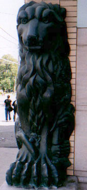 Griffin lion containing a monkey,lizard and other critters